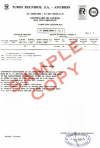 Mill Test Certificate